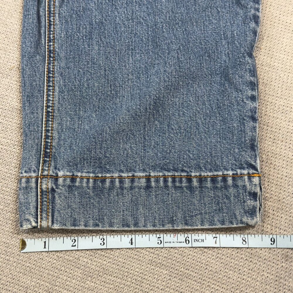 Eddie Bauer Cropped Jeans Womens Petite 12 Relaxed Fit Blue Denim 100% Cotton - Picture 12 of 14